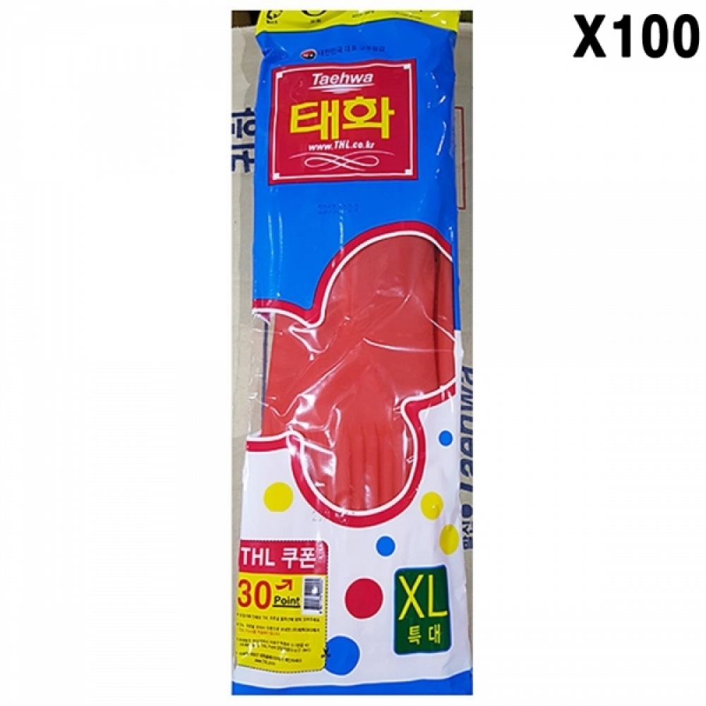 FK 고무장갑(특대 빨간 태화)X100
