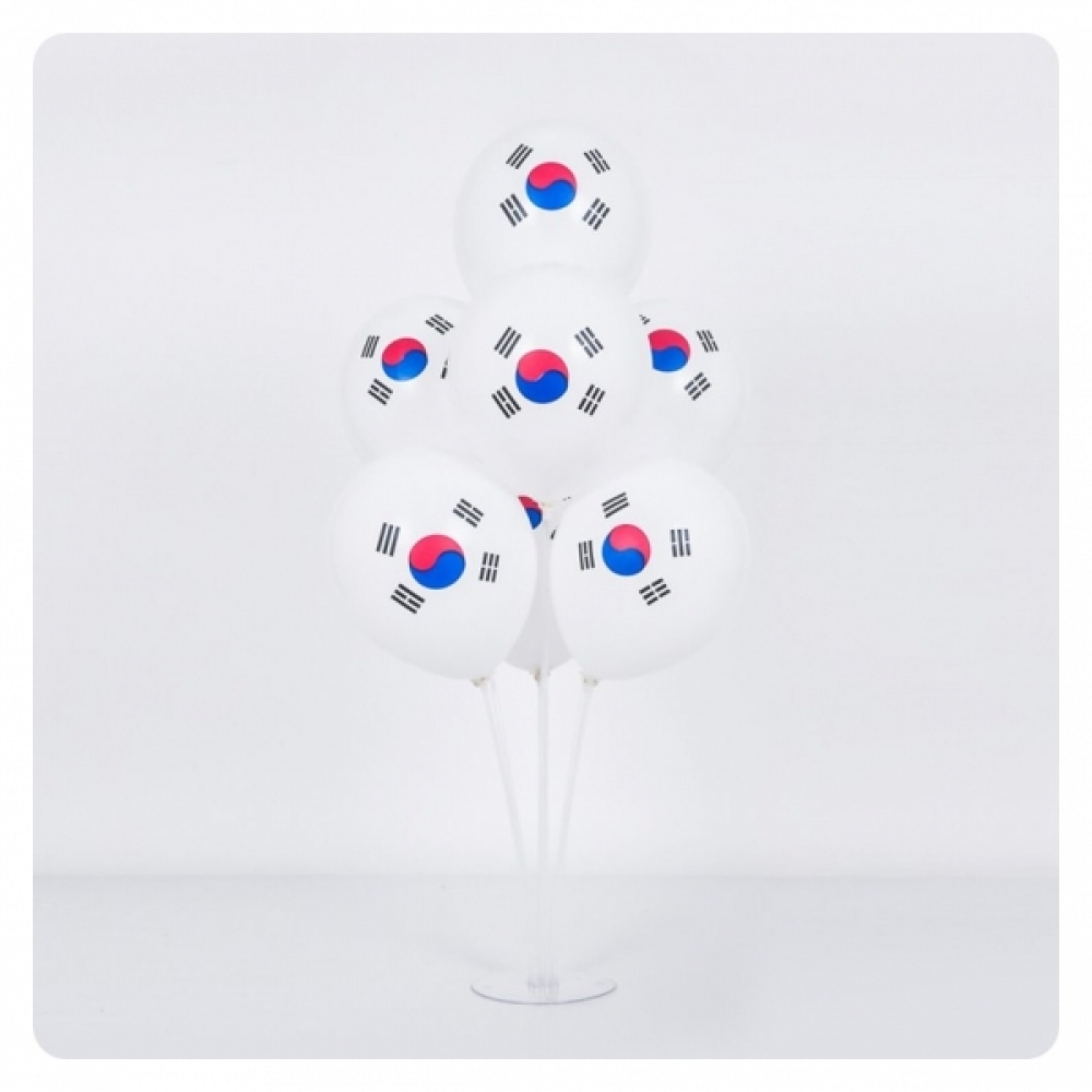 PW 풍선 꽂이 세트 70cm 태극기인쇄풍선 파티 행사