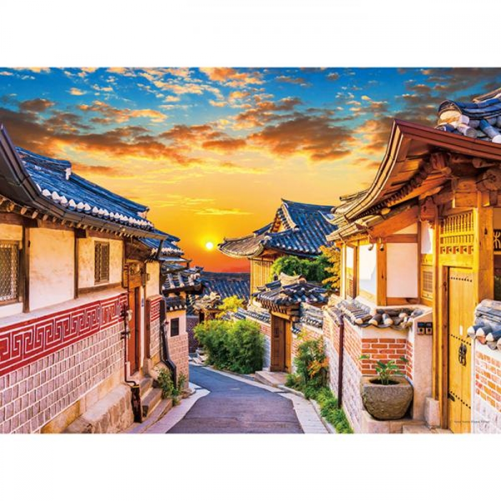 500피스 직소퍼즐 - 한옥마을의 일몰