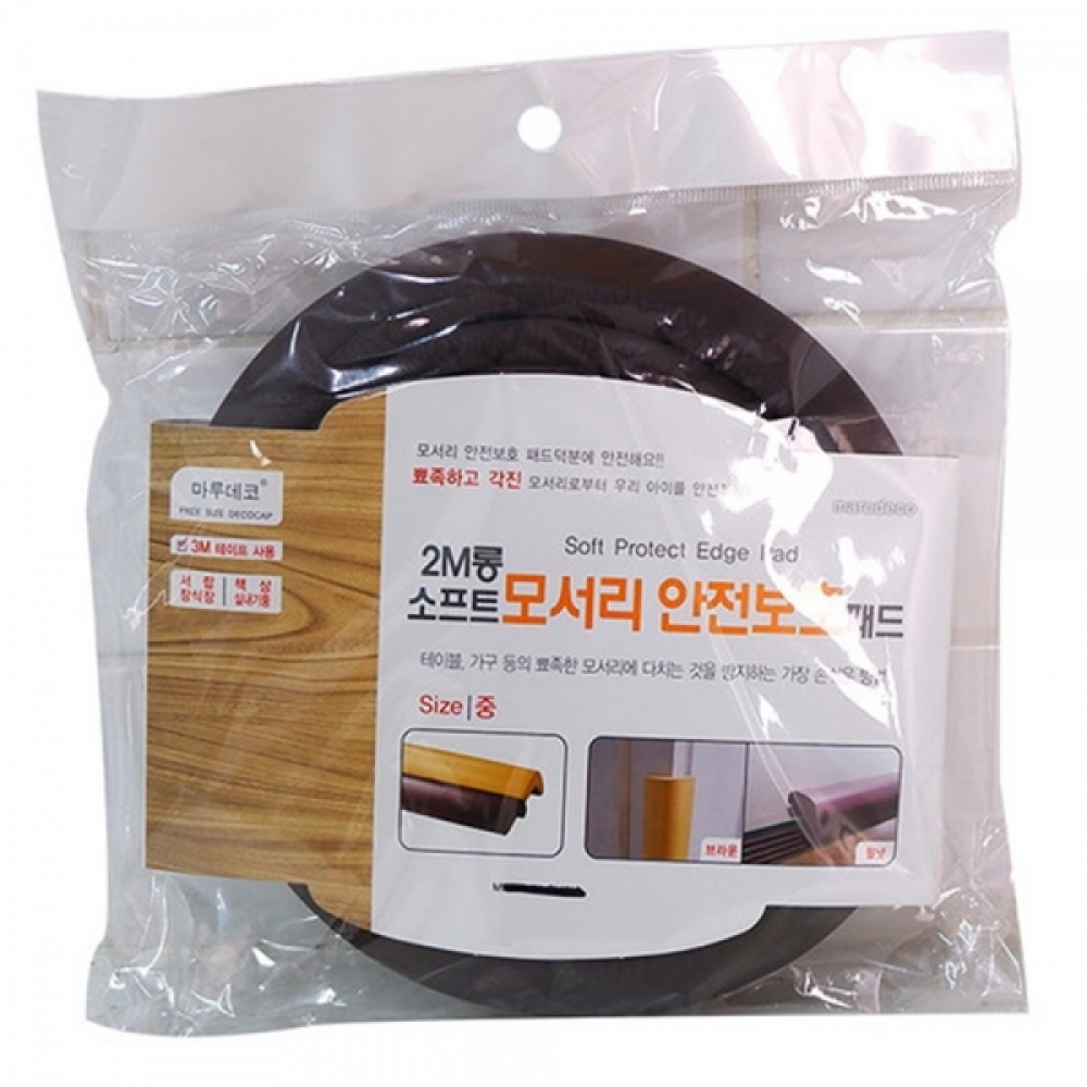 롱 소프트 모서리 안전 보호패드 중2M(월넛)