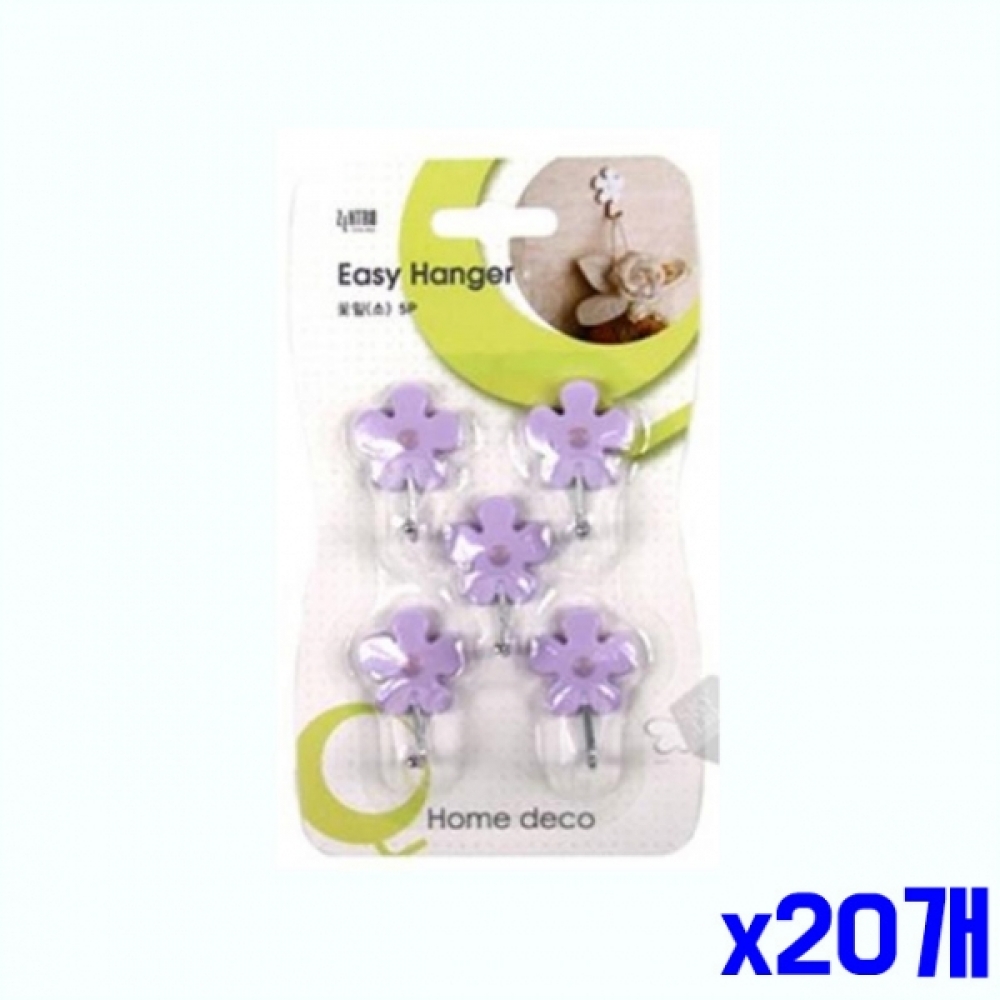 강력 접착 미니 꽃잎 행거 소 5P x20개묶음 미니행거