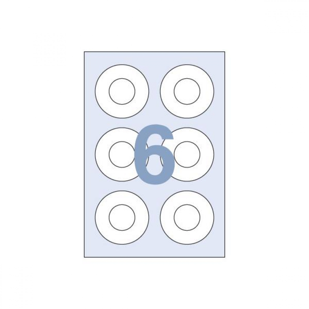 세모네모 CD 라벨지 100매 C 3022 (6칸 지름77)