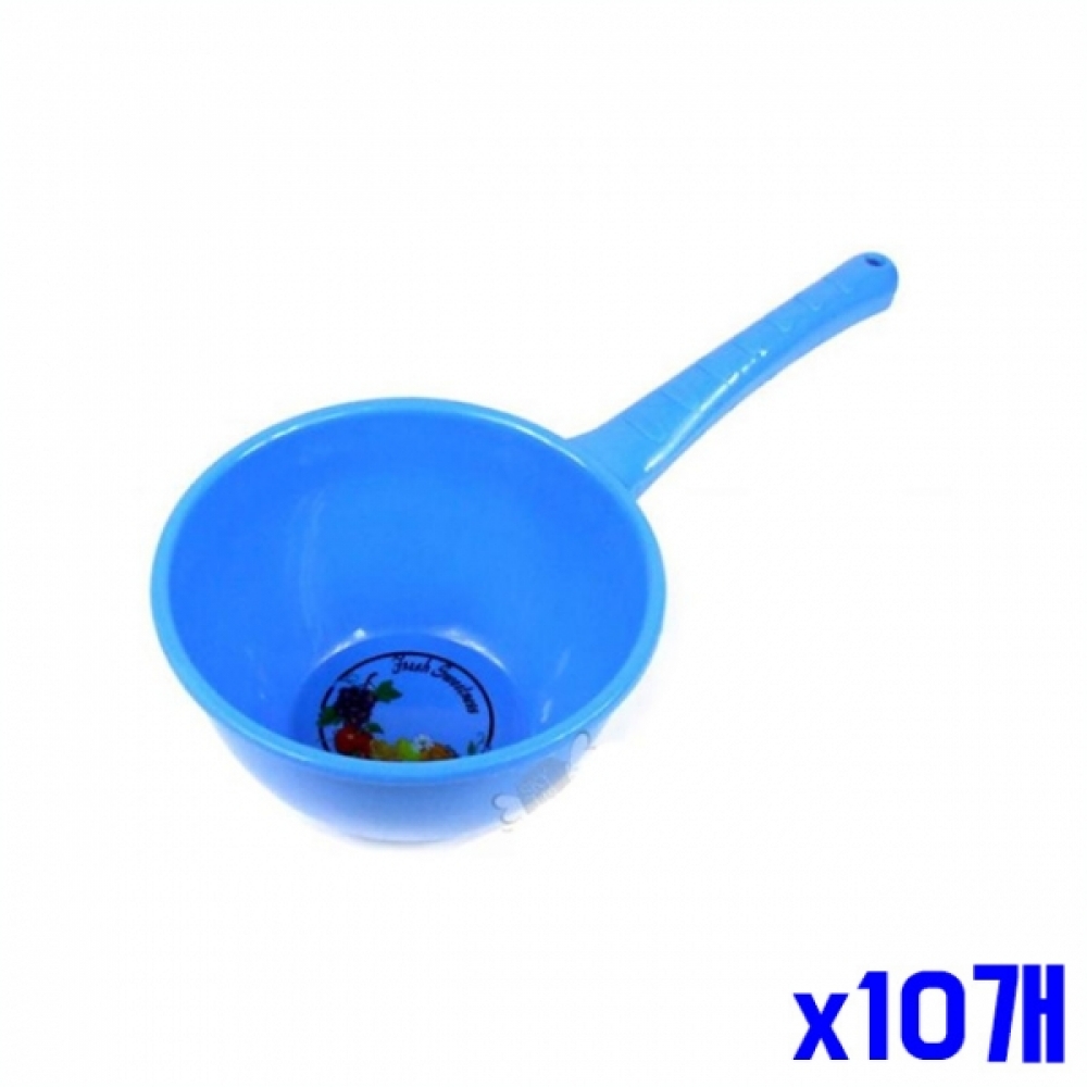 욕실 플라스틱 손잡이 자루바가지(대)-색상랜덤 x10개