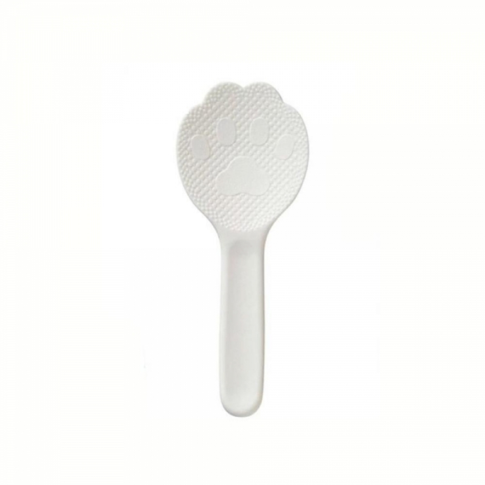 일본산 야옹이 더블엠보싱 간편 주걱 화이트 미니주걱