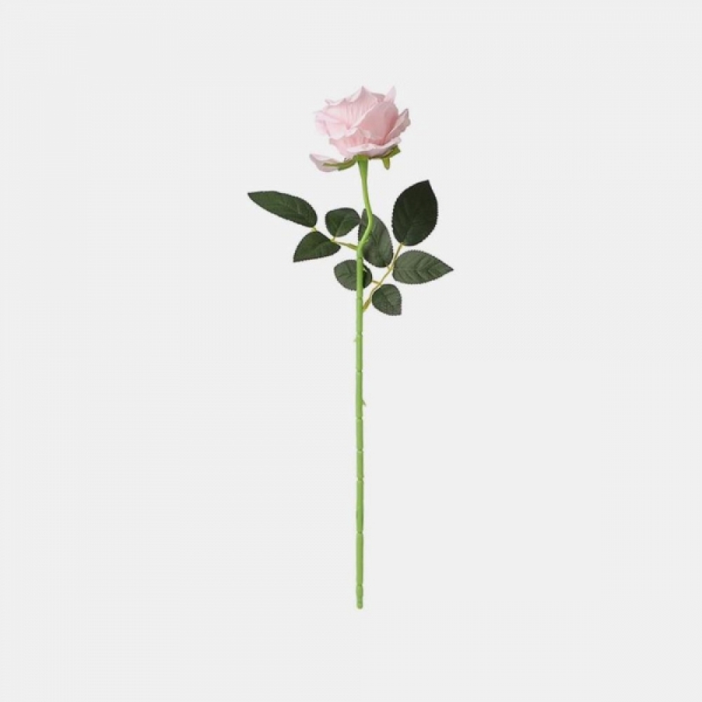 인테리어 벨벳 장미 한송이(라이트핑크)