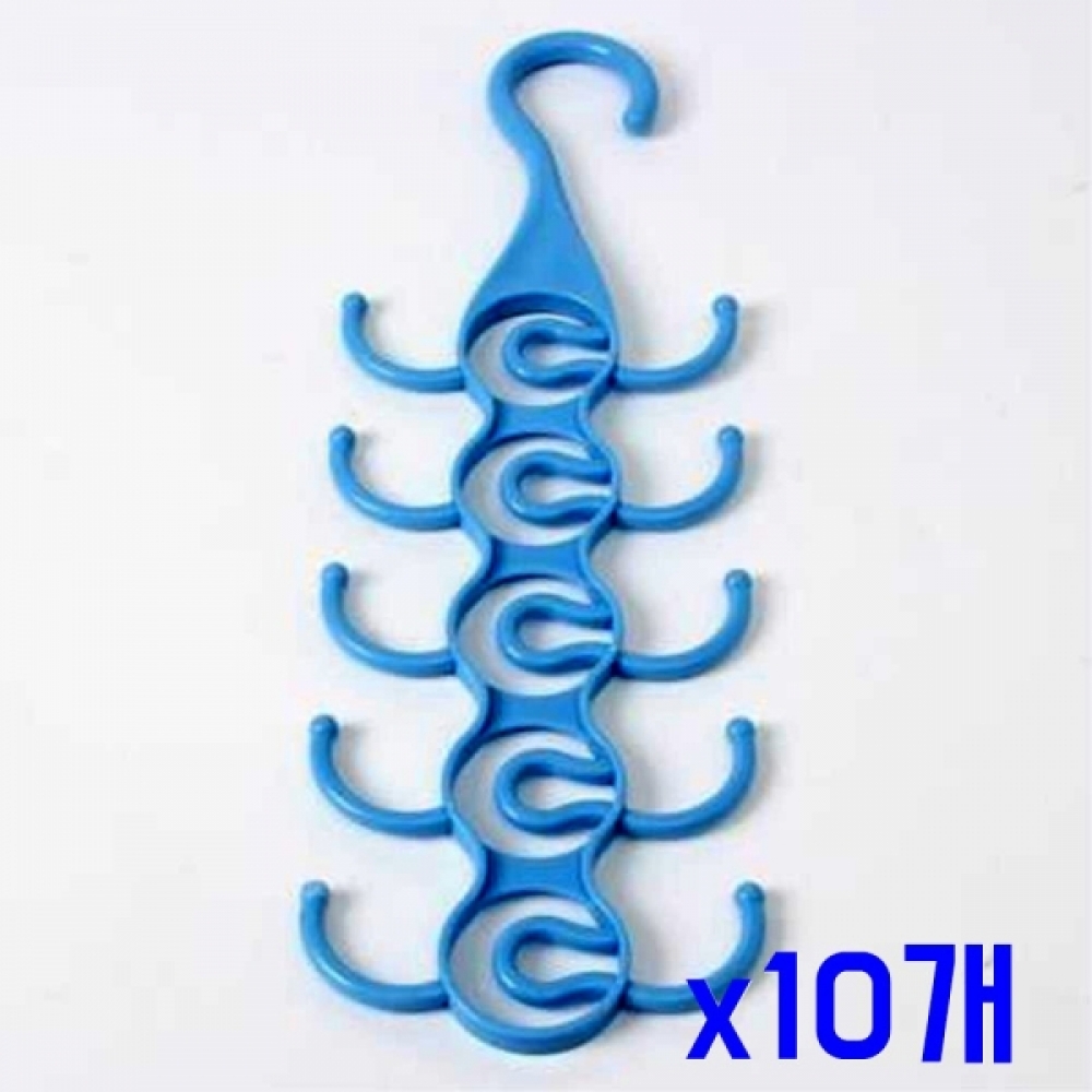 공간활용 간편 후크 옷걸이(블루) x10개