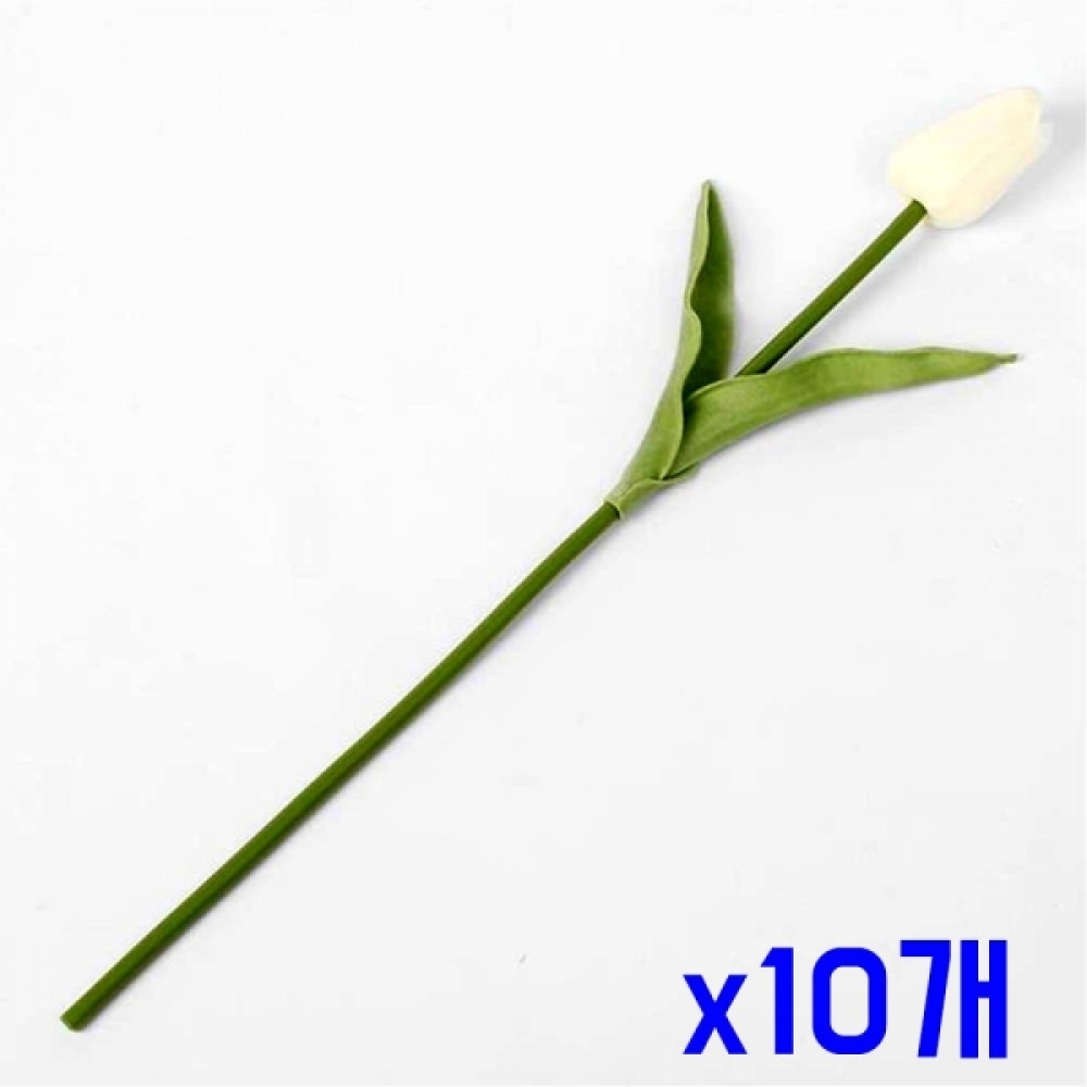 한송이 튤립 인테리어 조화(아이보리) x10개
