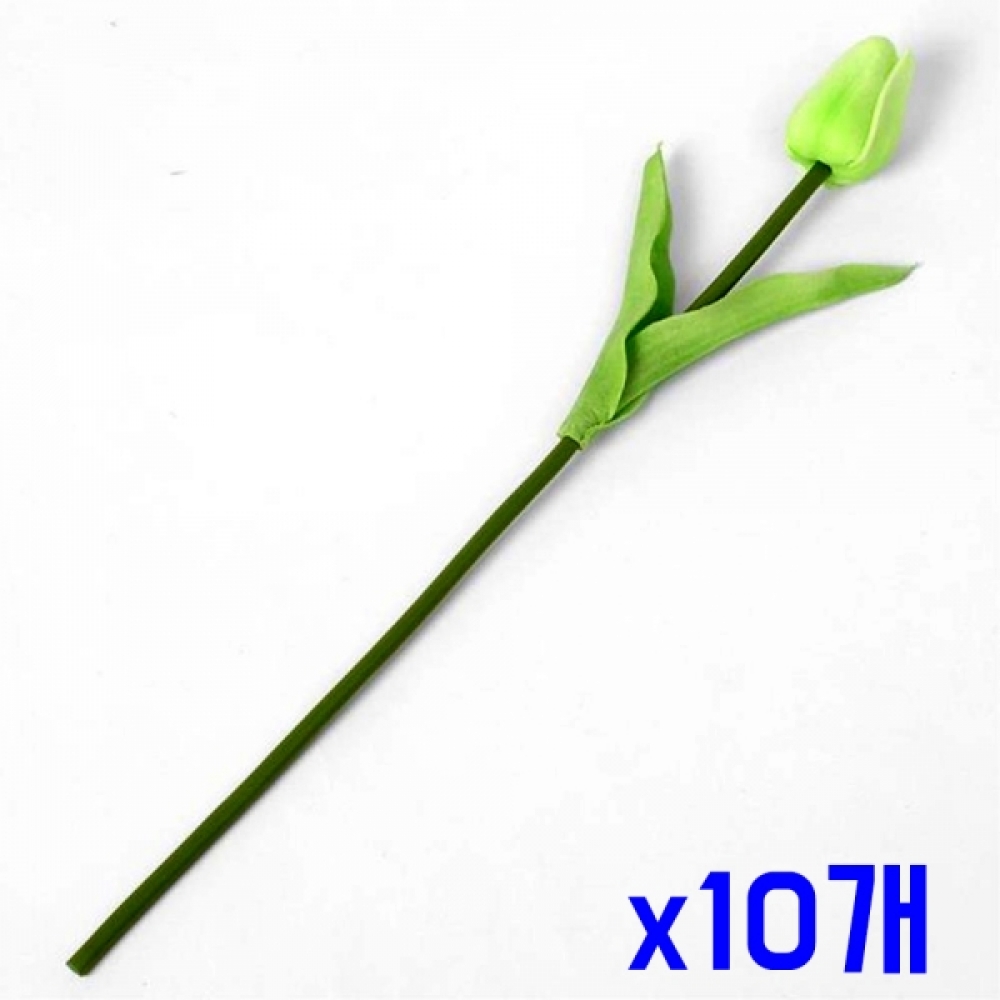 한송이 튤립 인테리어 조화(그린) x10개