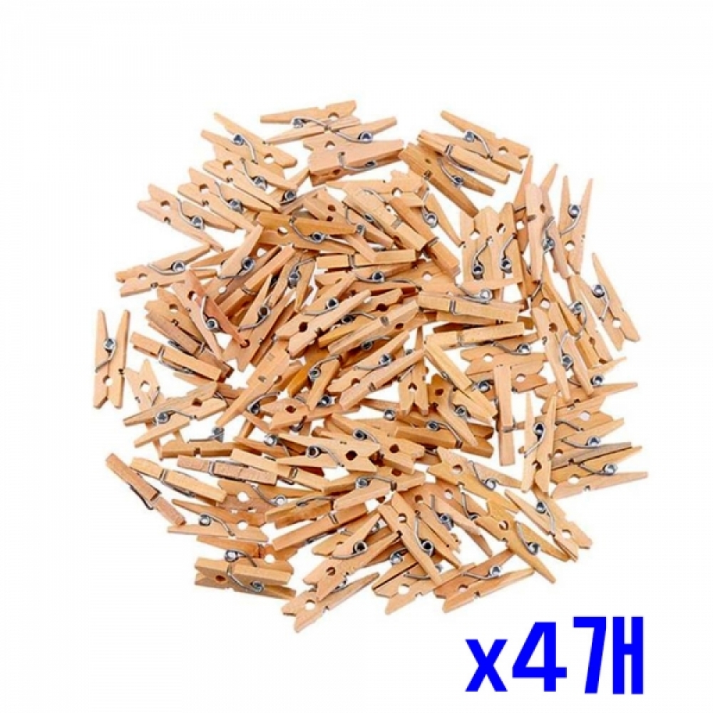 원목 나무 인테리어 다용도 집게100p세트(2.5cm) x4개