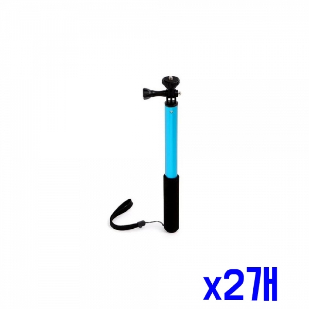 4단 길이조절 180도 회전 액션 셀카봉(블루) x2개