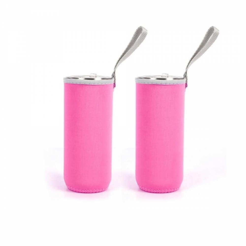 물병 손잡이 파우치 2p세트(280ml) (핫핑크)