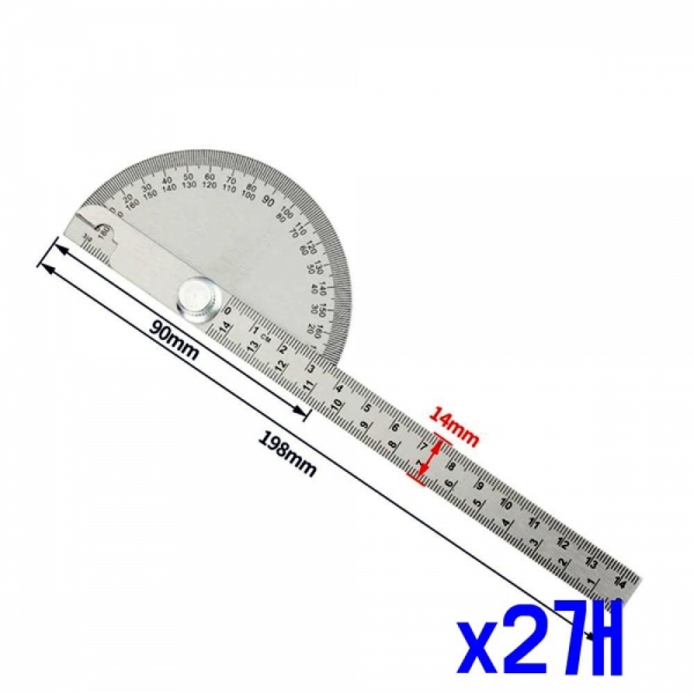 다용도 스테인리스 간편측정 각도기 자-B x2개 각도자