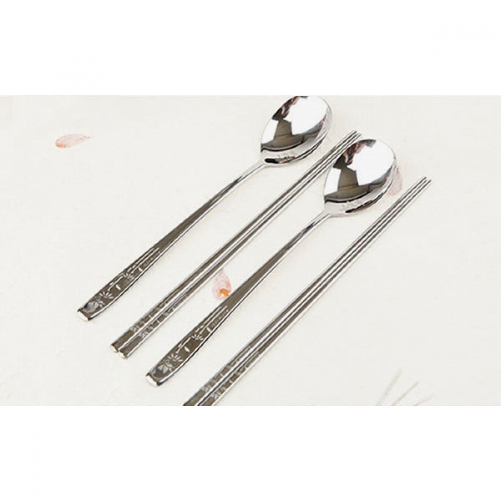 국내생산 수저 세트 꽃나비볼 2P SET