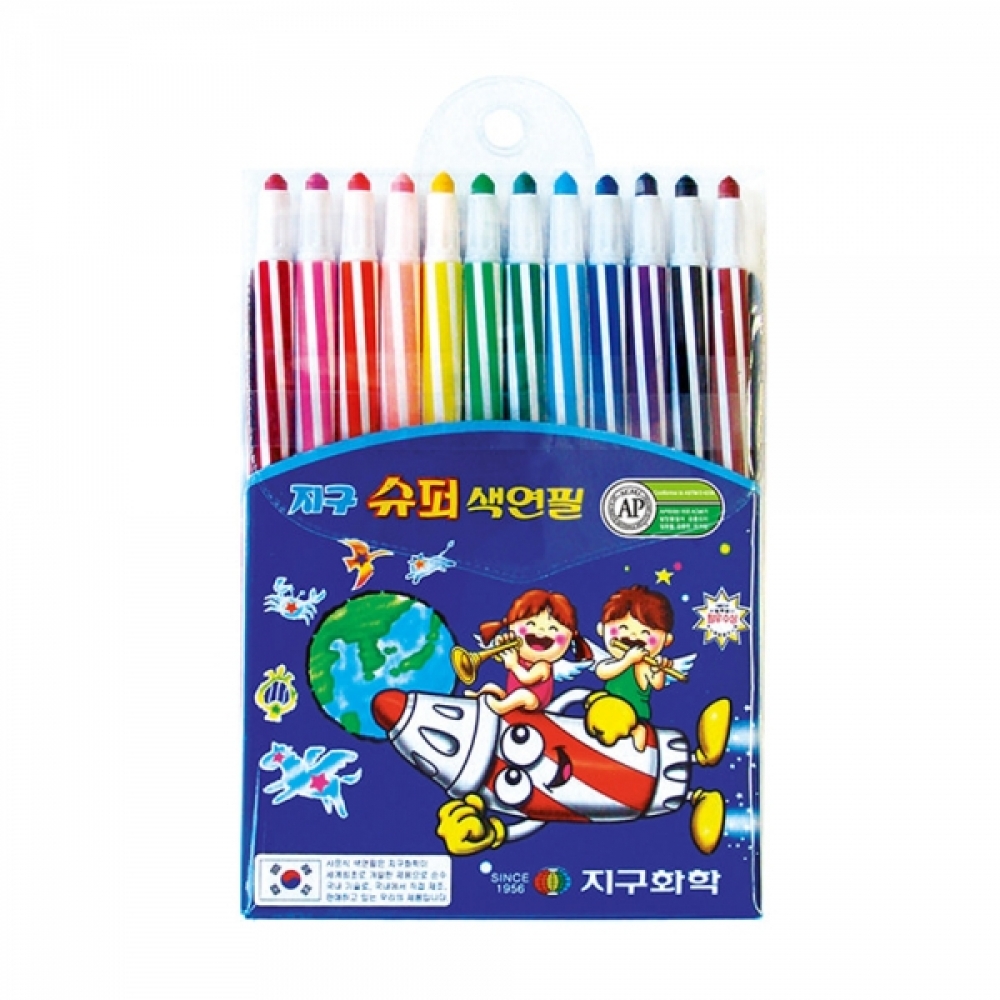 12색 슈퍼 샤프식색연필 돌돌이 미술 색연필