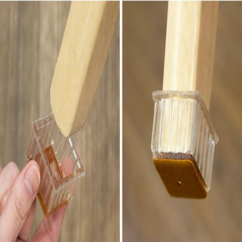 의자캡 (사각/투명/40x40x26(mm)) 펠트 1167