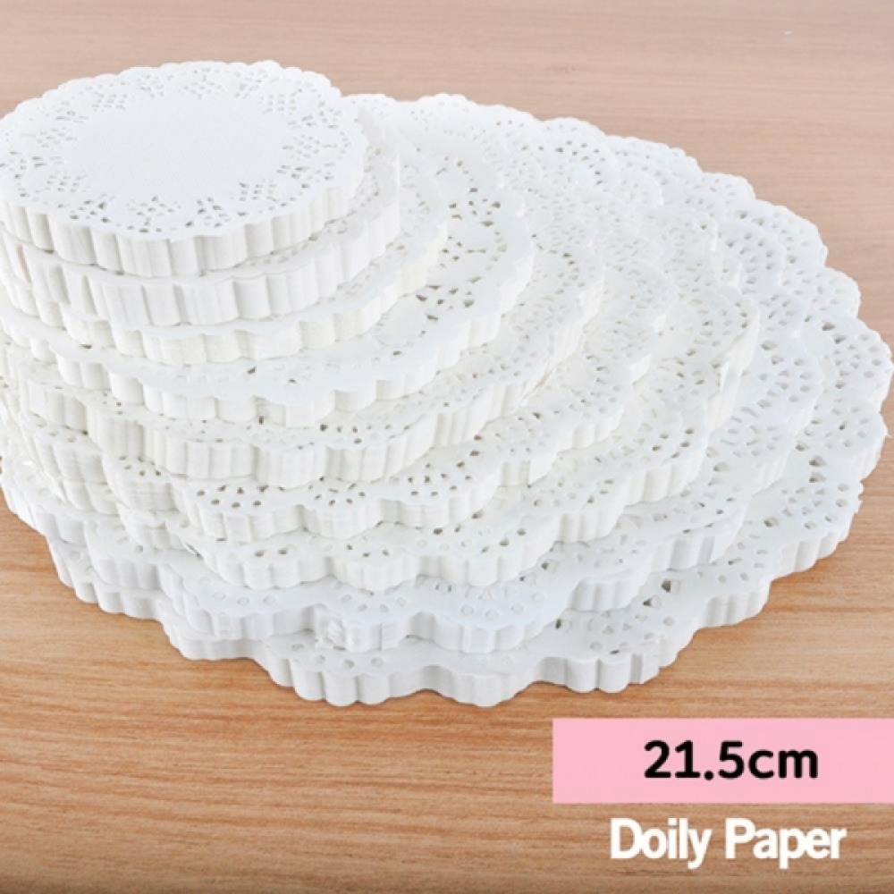 파티테이블장식 원형 도일리페이퍼100매(21.5cm)