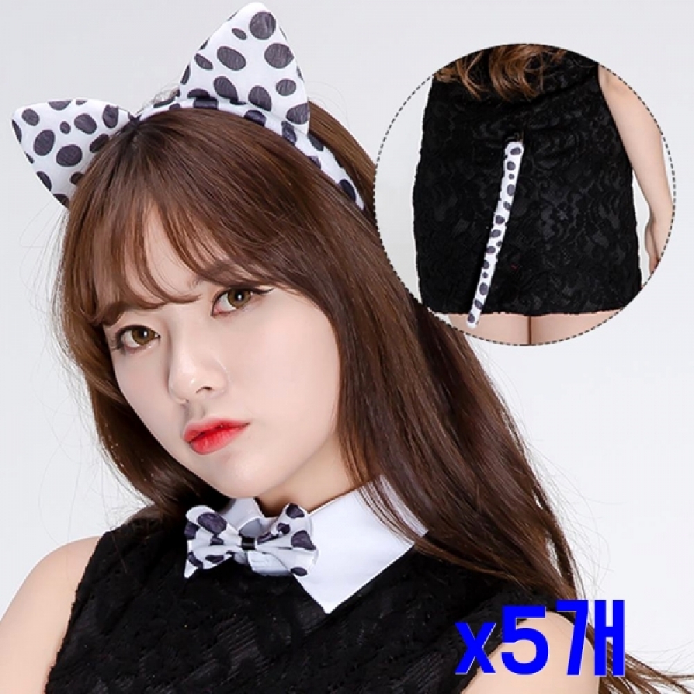 축제체육대회 3종 달마시안머리띠세트 x5개 생일행사