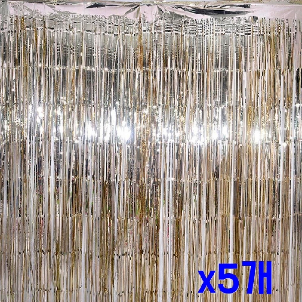파티 데코장식 샴페인골드 은박수술커튼 x5개