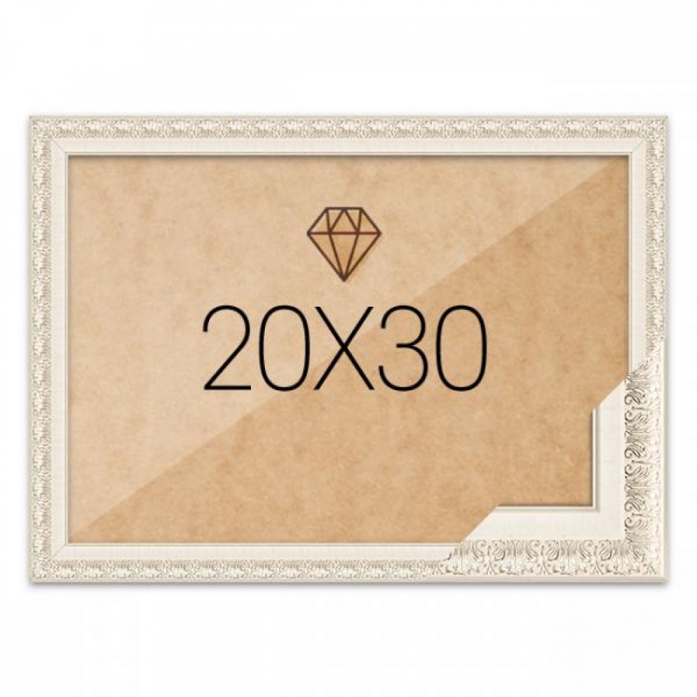 보석십자수액자 20x30 고급형 매트화이트