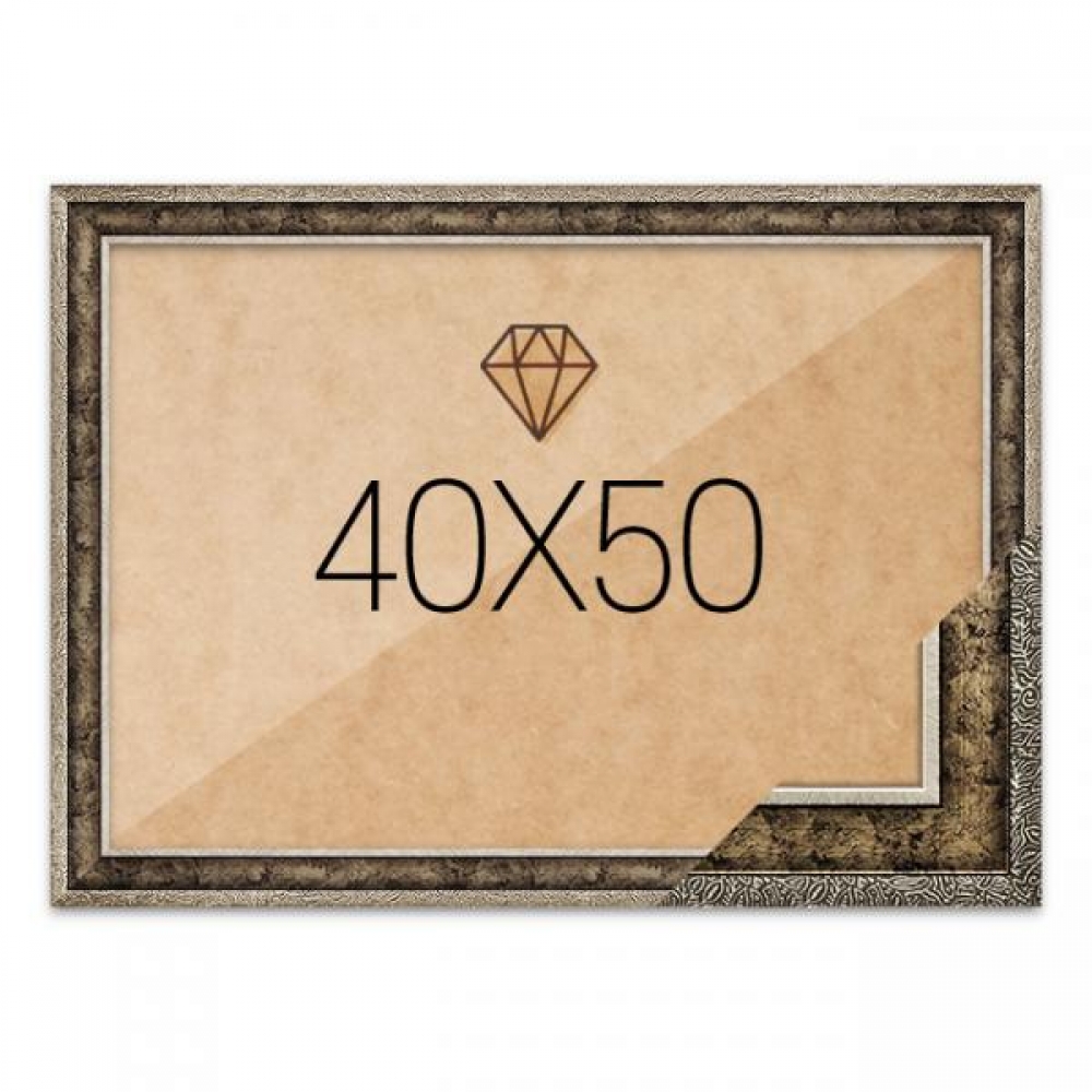 보석십자수액자 40x50 고급형 앤틱실버
