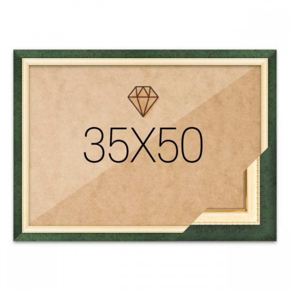 보석십자수액자 35x50 고급형 수지 그린