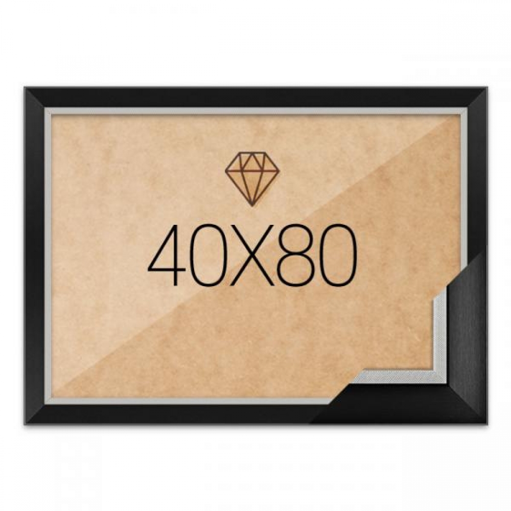보석십자수액자 40x80 고급형 모던블랙