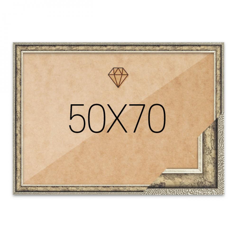 보석십자수액자 50x70 고급형 슬림 앤틱실버
