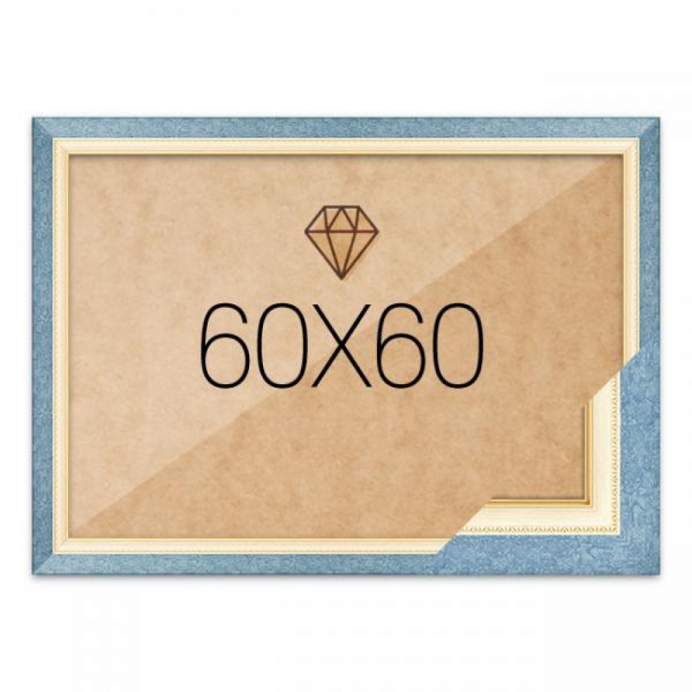 보석십자수액자 60x60 고급형 수지 블루