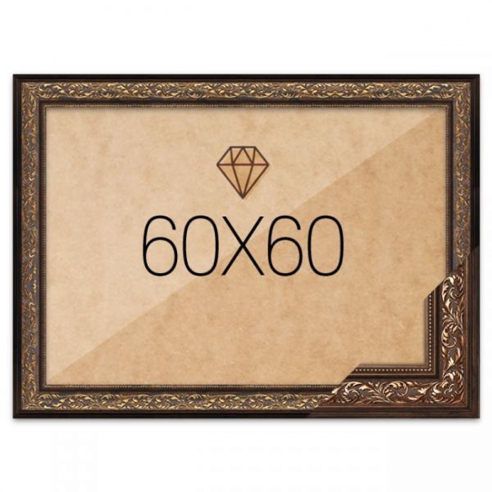 보석십자수액자 60x60 프리미엄 클래식브라운