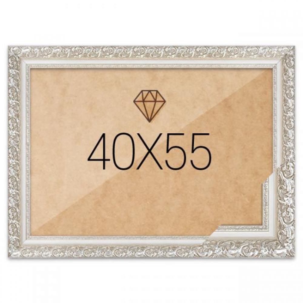 보석십자수액자 40x55 프리미엄 실버