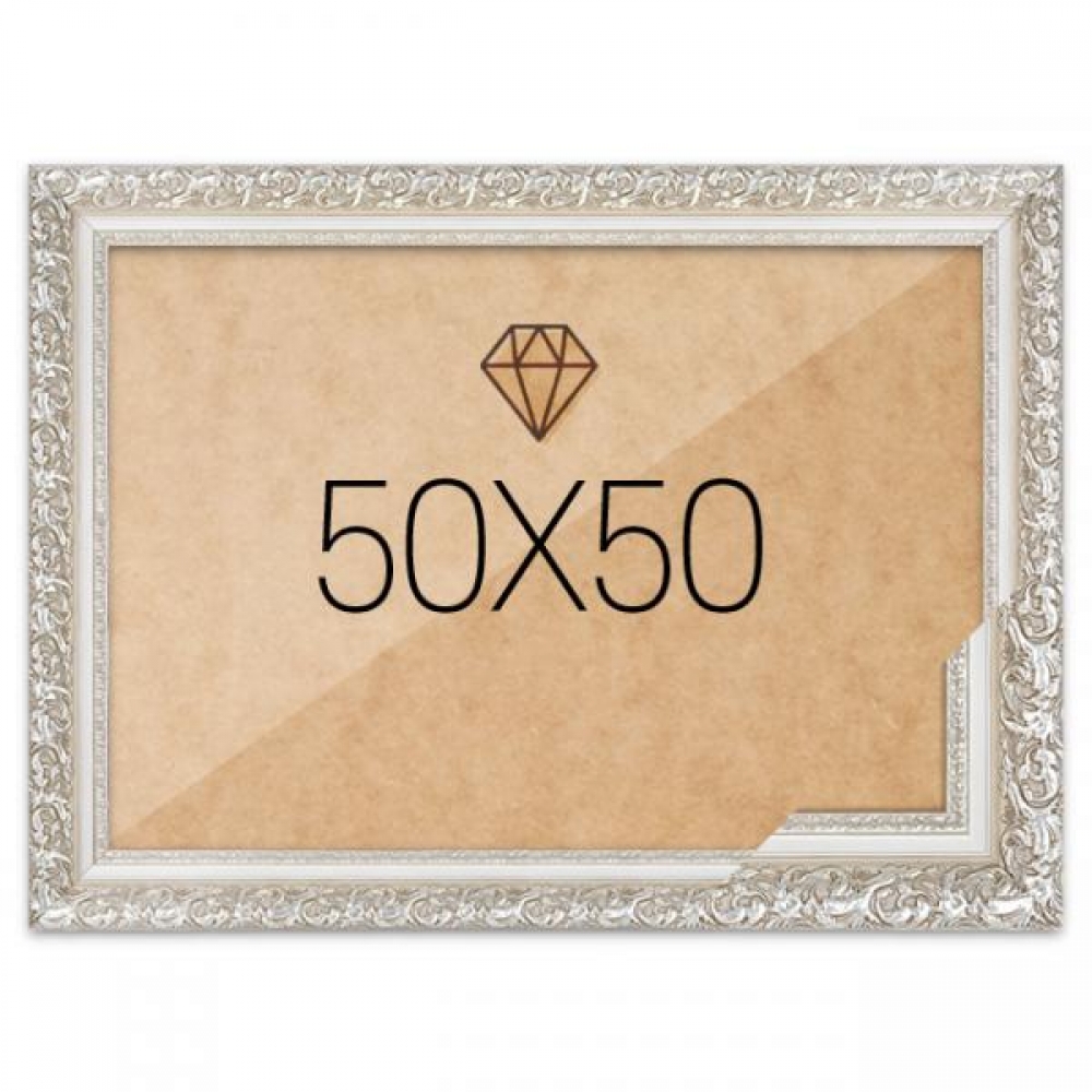 보석십자수액자 50x50 프리미엄 실버