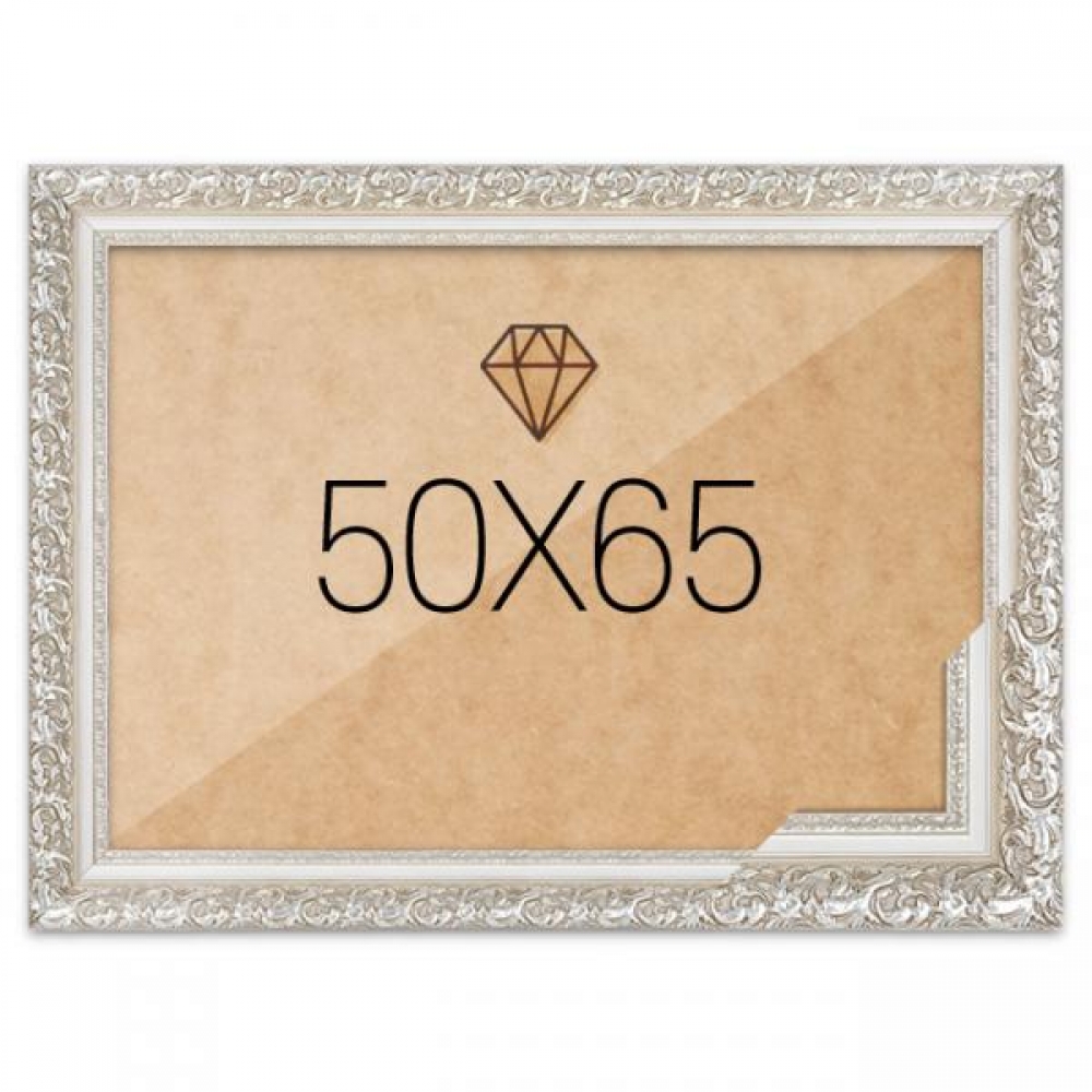 보석십자수액자 50x65 프리미엄 실버