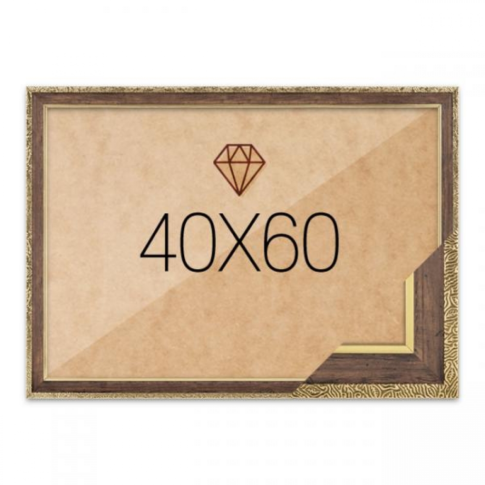 보석십자수액자 40x60 고급형 슬림 앤틱월넛