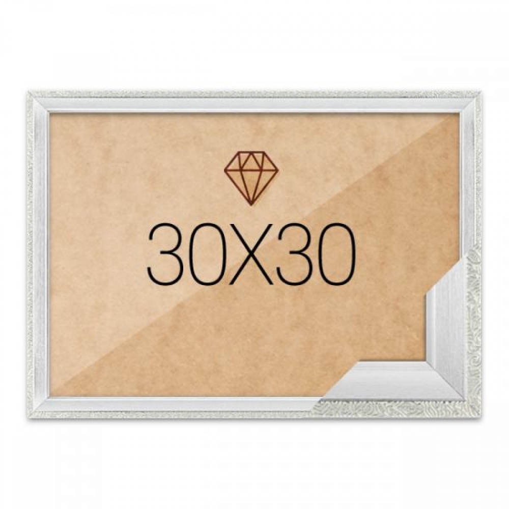 보석십자수액자 30x30 고급형 슬림 앤틱 퓨어실버