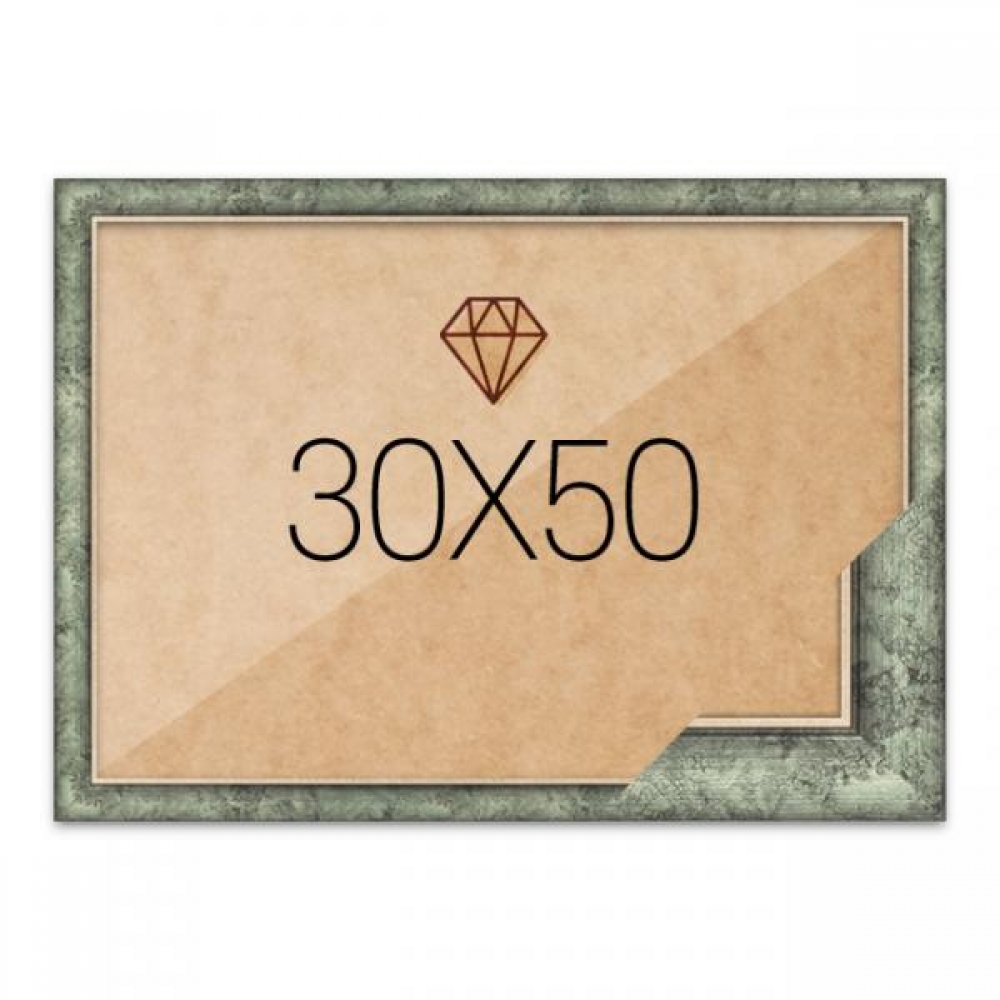 보석십자수액자 30x50 고급형 슬림 엣지 앤틱그린