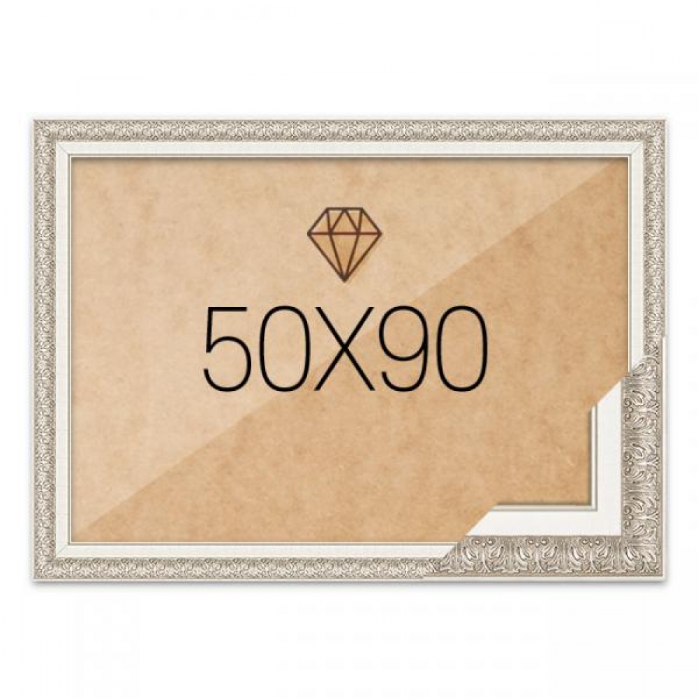 보석십자수액자 50x90 고급형 매트실버