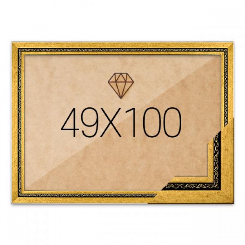 보석십자수액자 49x100 고급형 그레이스 다크골드