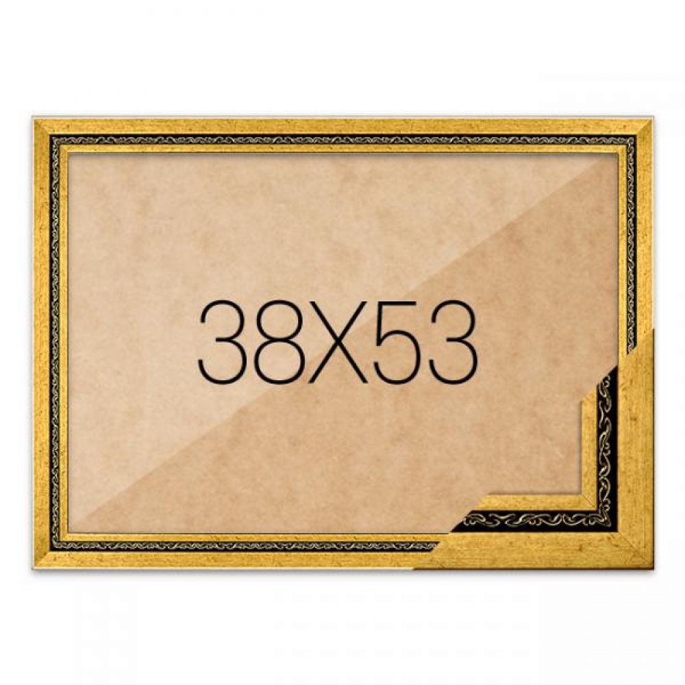 퍼즐액자 38x53 고급형 그레이스 다크골드