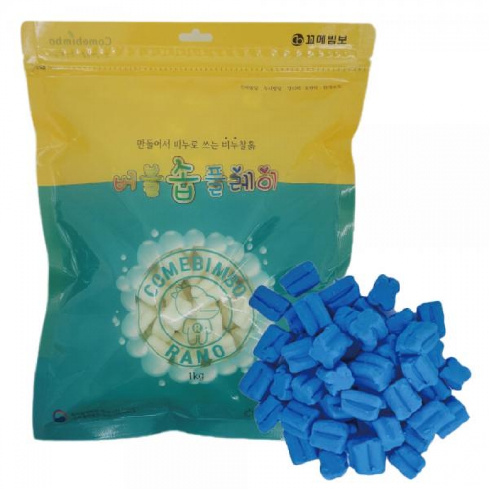 버블솝플레이 (비누찰흙) 향기 지퍼락 1kg (파랑)