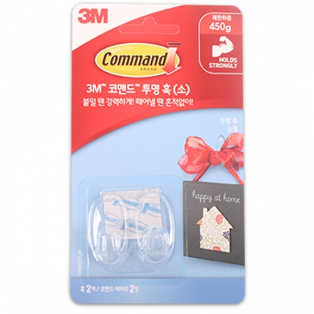 코맨드투명 훅(소)20x40mm