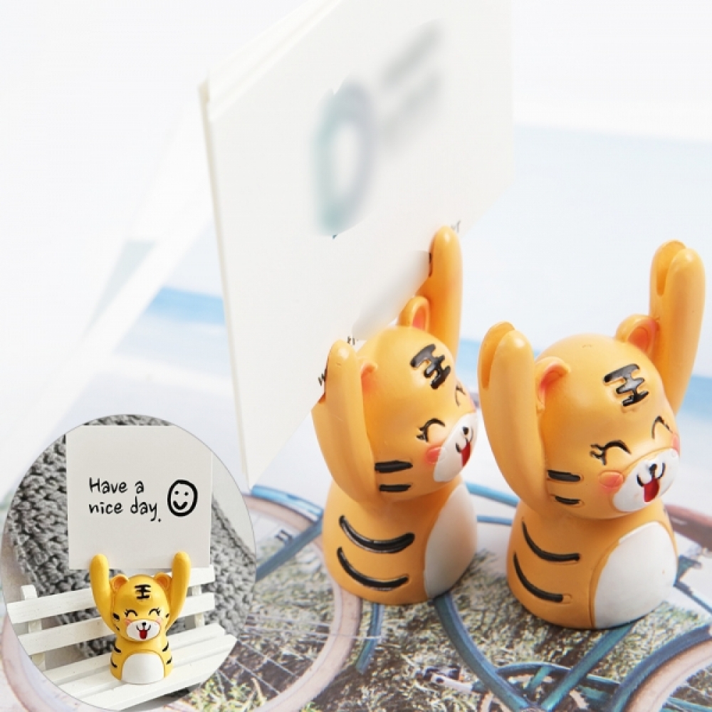 호랑이 사진 사무실 명함 메모 보관 꽂이1P