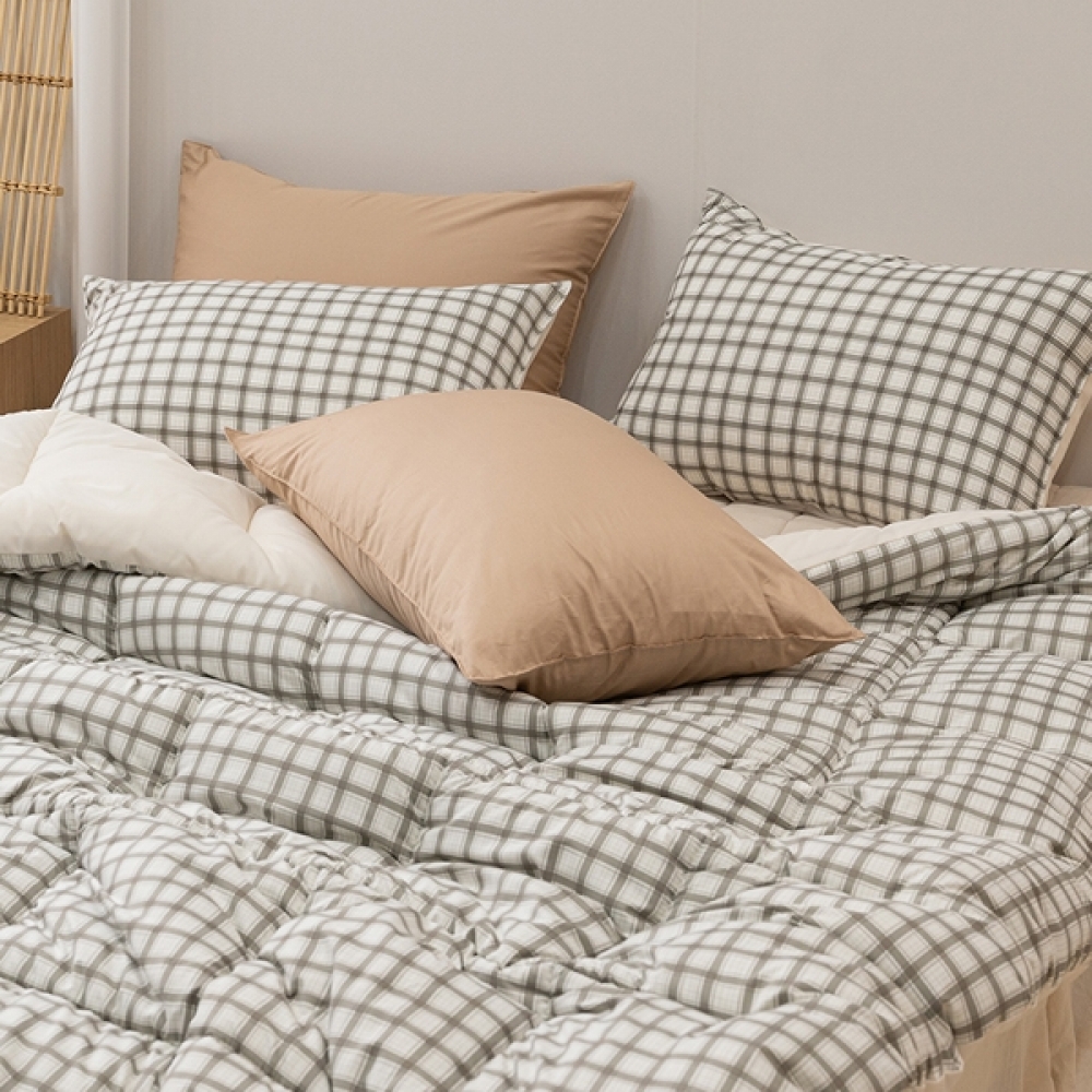 BEDCOVER 차렵 이불 쿠키체크 피치가공 이불 Q