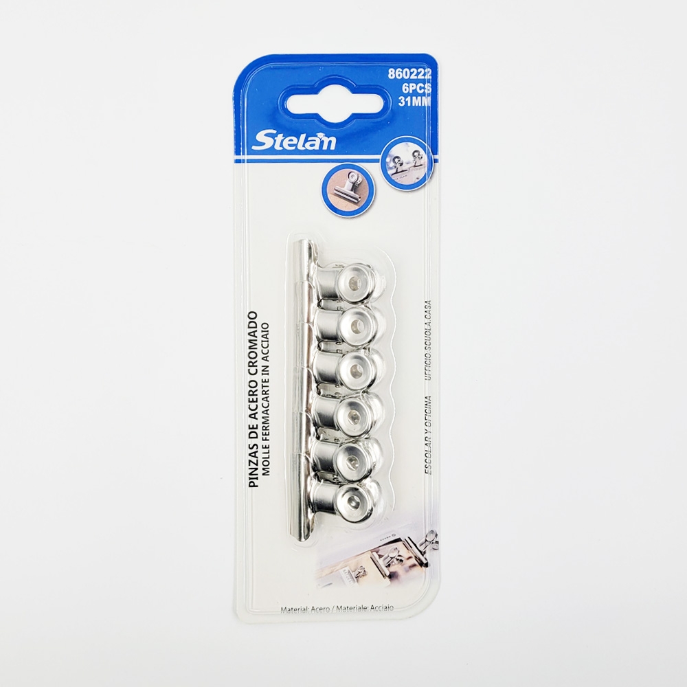 스텔란 스틸 서류 집게 초소형 31mm (6PCS)