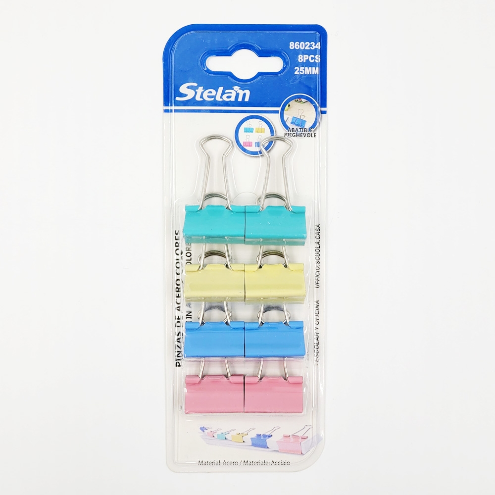 스텔란 파스텔 서류 집게 클립 25mm (8PCS)