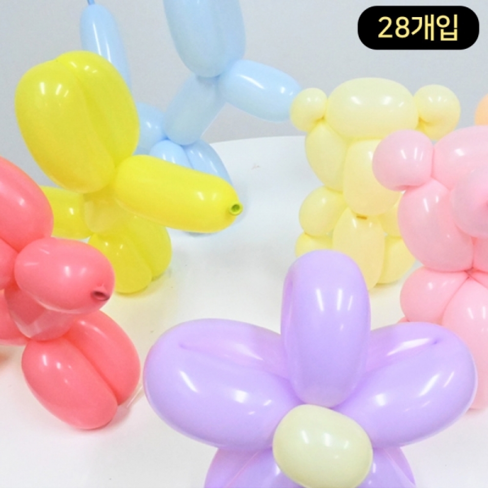 해피파티 요술풍선 마카롱 풍선 (28개입) (색상혼합)
