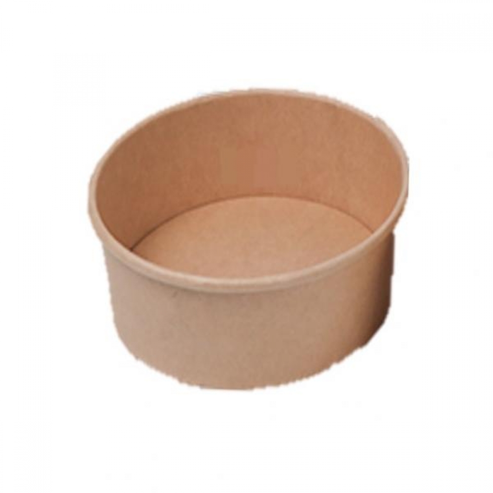 크라프트원형용기 직경150x74mm 1000ml 600개 뚜껑없음
