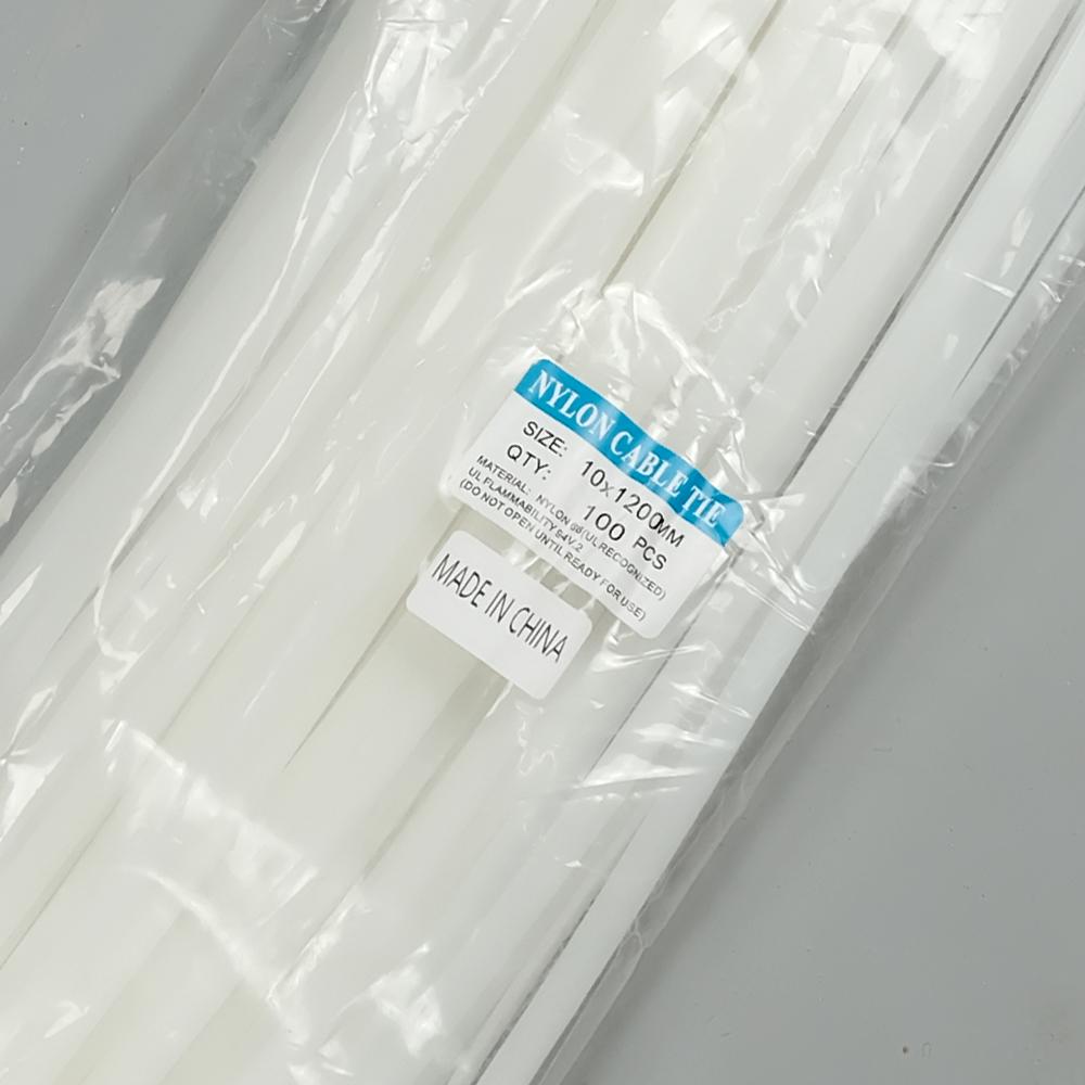 Kimspp 케이블타이 10x1200mm (약100개입) 케이블밴드 타이밴드 전선 배선정리