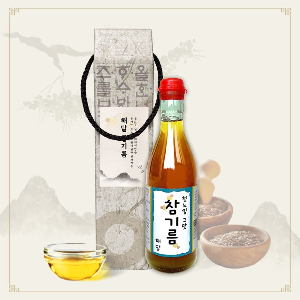 VHD 오늘출발 비바데이 해달 참기름 1구 350ml(x2) 케이스포함