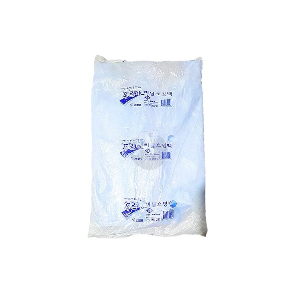 푸르미 손잡이 비닐봉투 흰색 대 33X38cm 100매