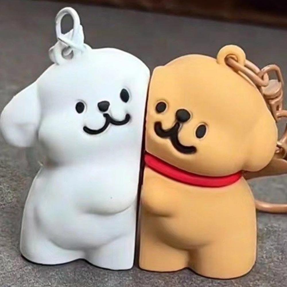 강아지 키링 커플 우정 인형 가방 키홀더 열쇠고리